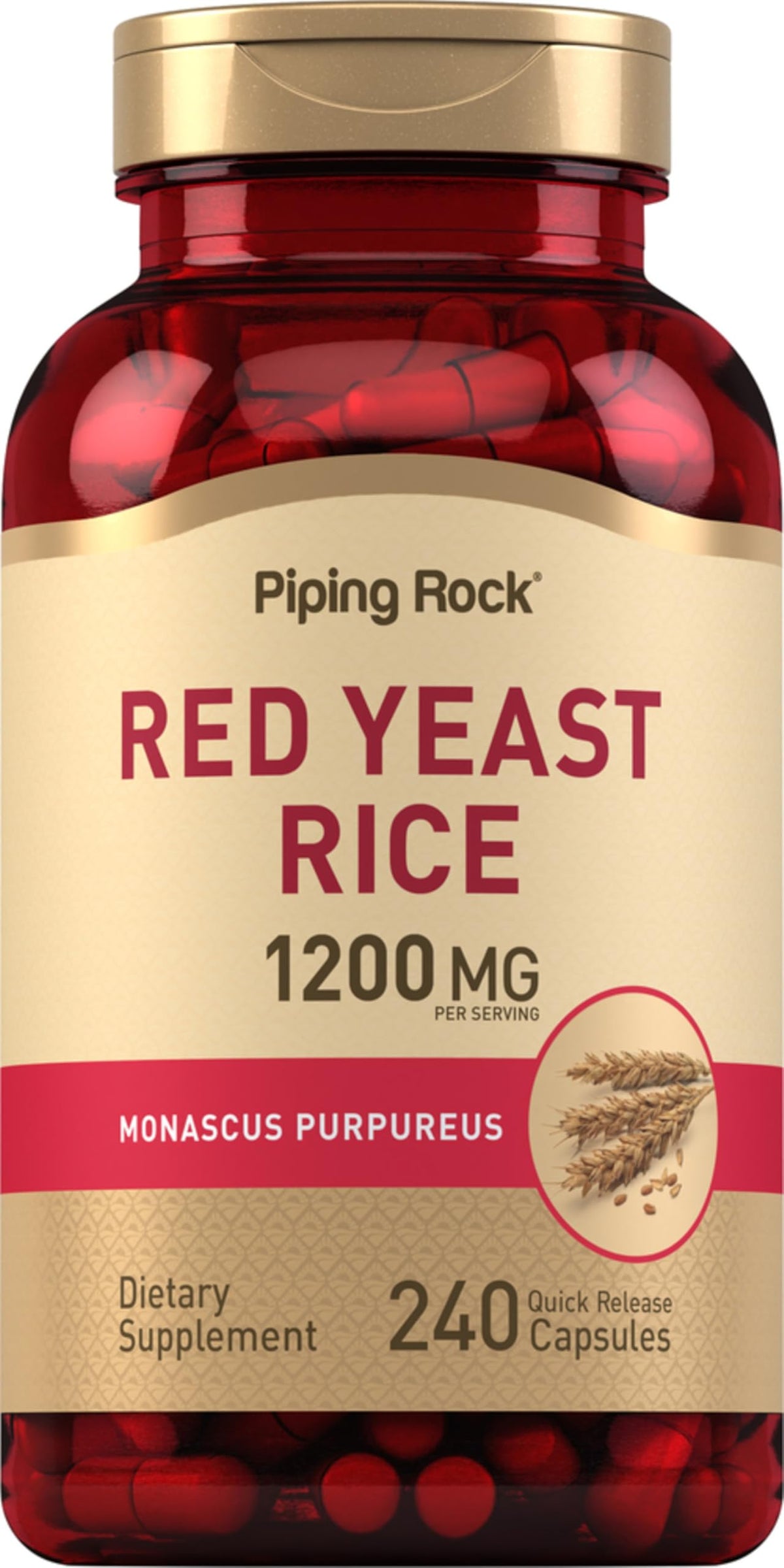 Red Yeast Rice 1200 mg 240 Capsules E7579