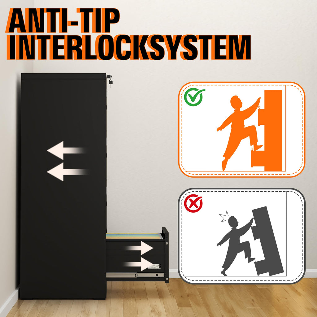 4 Drawer File Cabinet with Lock K595