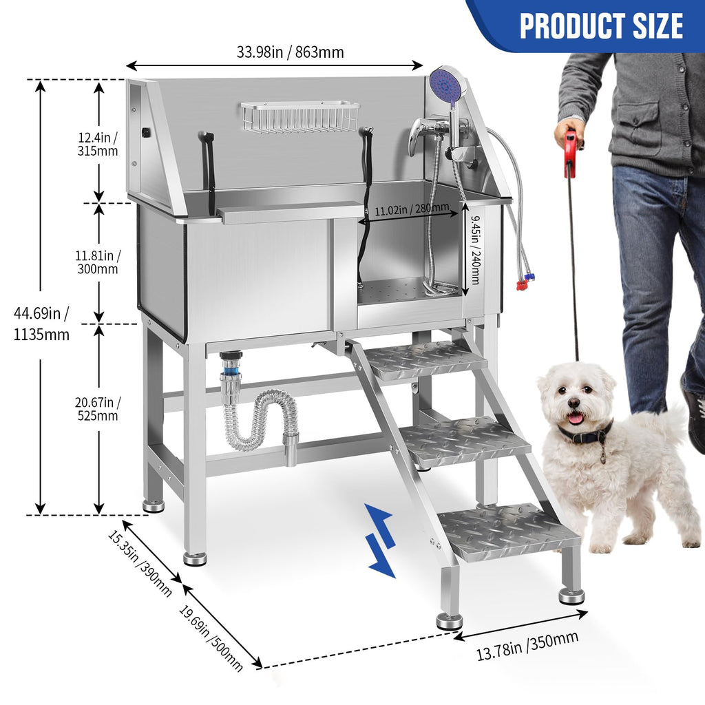 Stainless Steel Dog Washing Station Y563