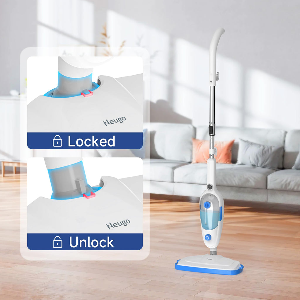 Lightweight Steam Mop with Adjustable Steam Modes, 23ft Cord, 2 Washable Pads V529