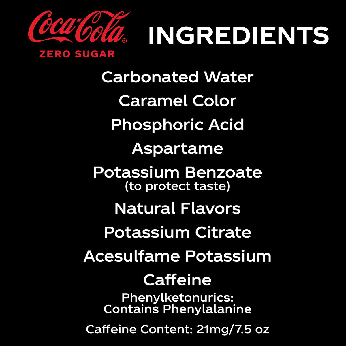 Coke Zero Sugar Mini-Can 7.5 fl oz 12 Pack V241018
