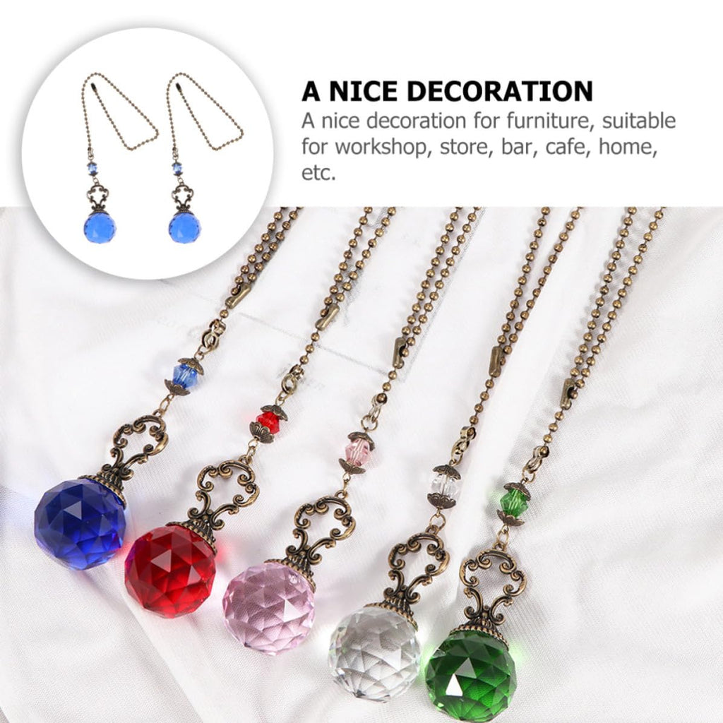 2pcs Crystal Ball Pull Chain Light Accessory I981291