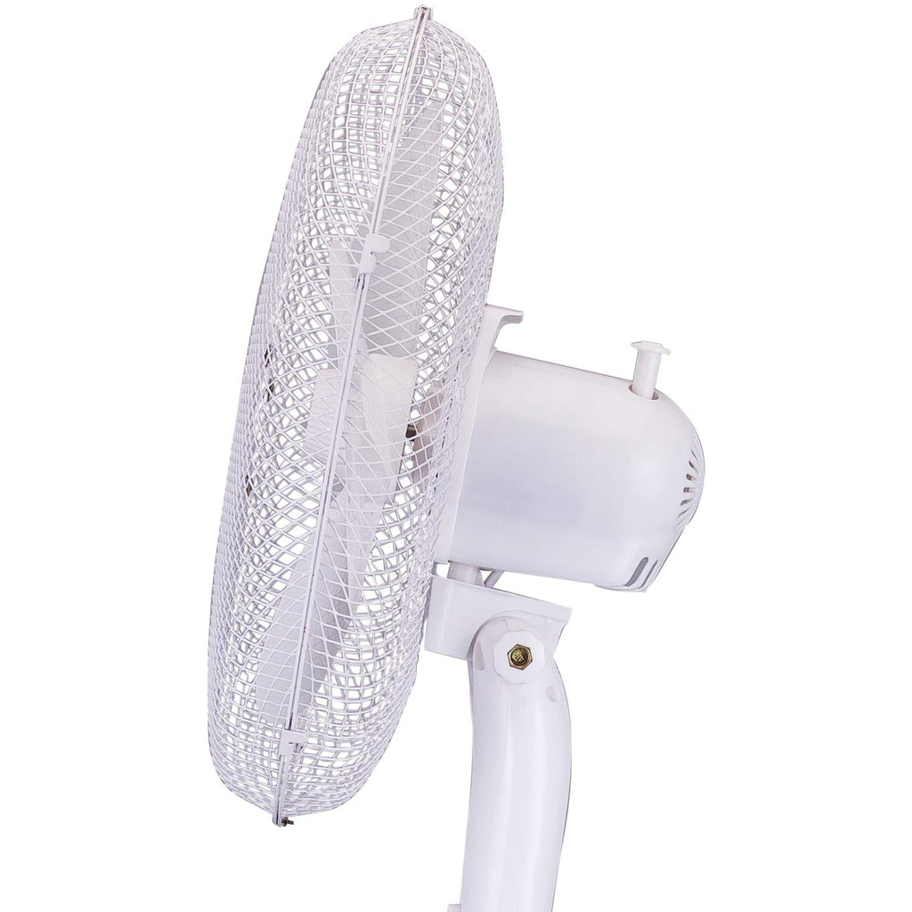 White 16-inch 3-Speed Oscillating Stand Fan Q113447