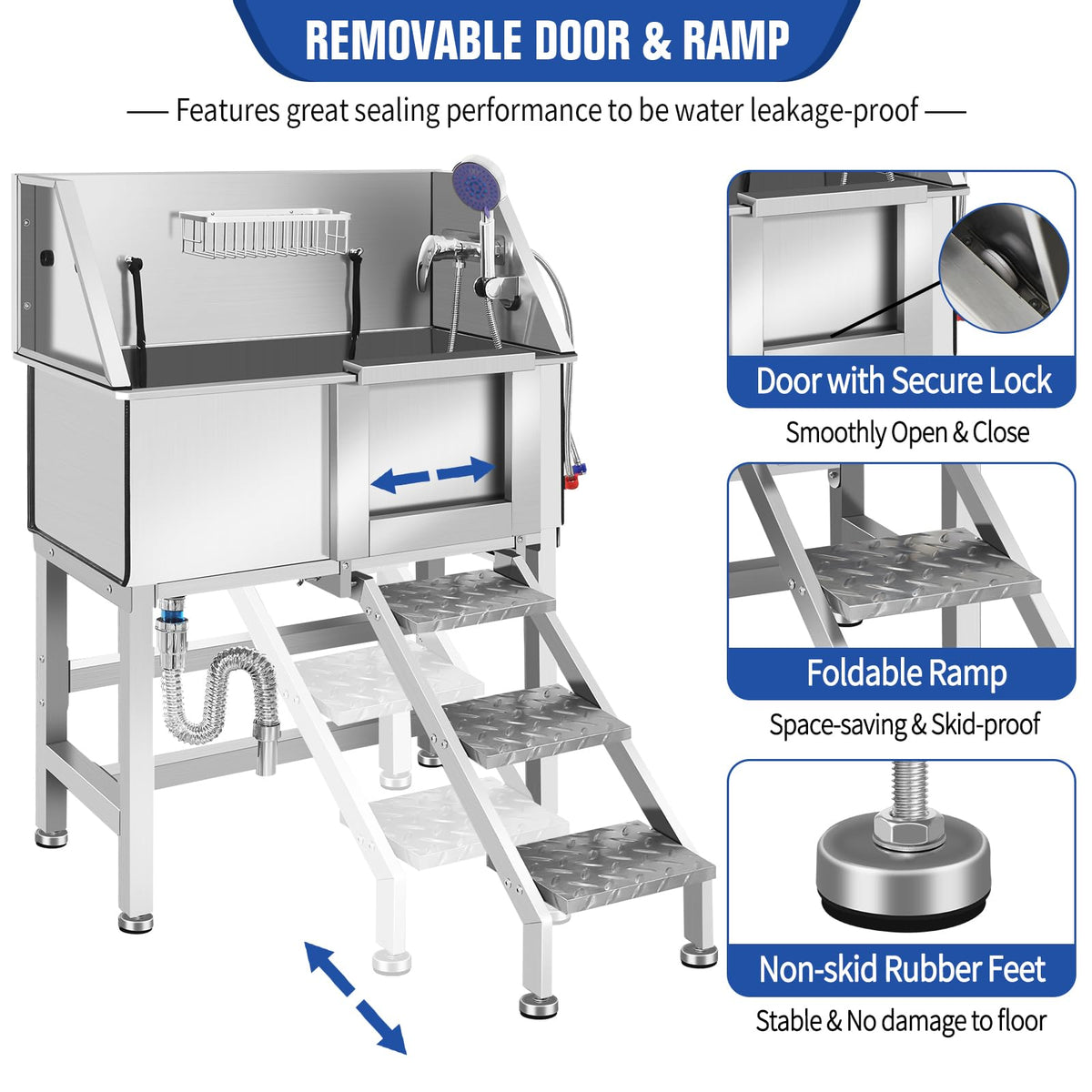 Stainless Steel Dog Washing Station Y563