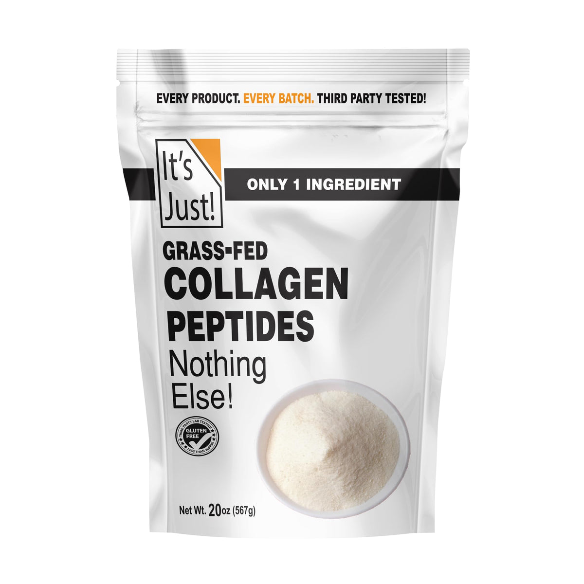 Collagen Peptide Grass-Fed Protein Powder Unflavored 20oz H917365