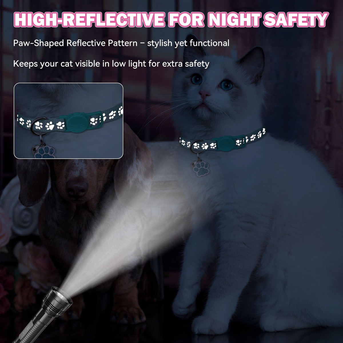 Breakaway Cat Collars with Bells 4PCS O772