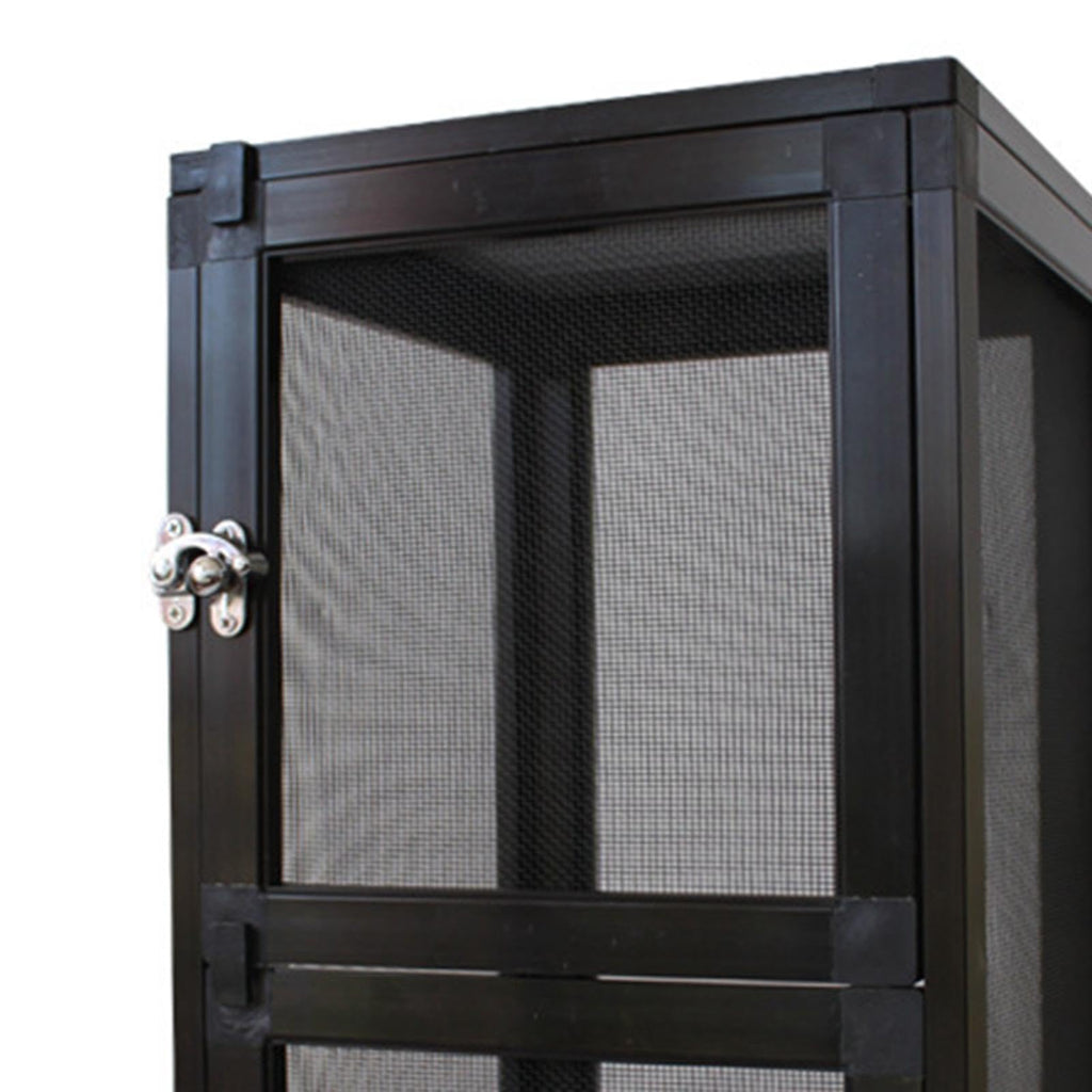 Black Aluminum Alloy Mesh Screen Habitat Cage F25945
