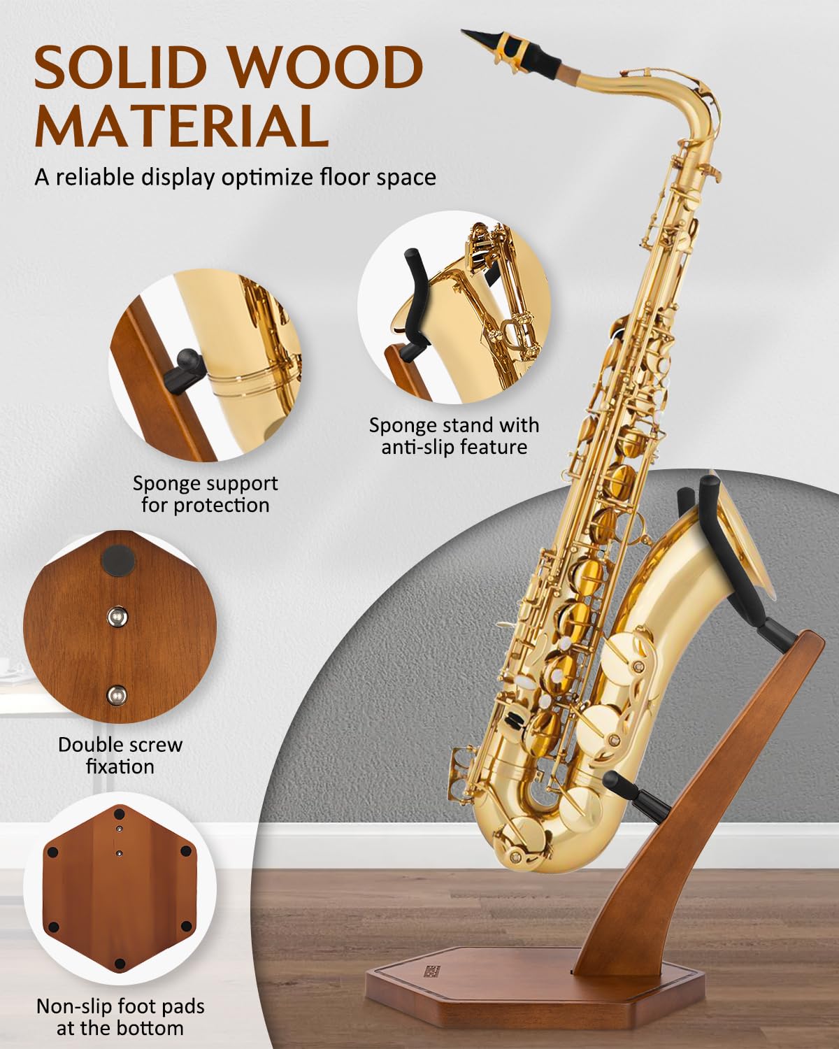 Wooden Saxophone Stand Y22247