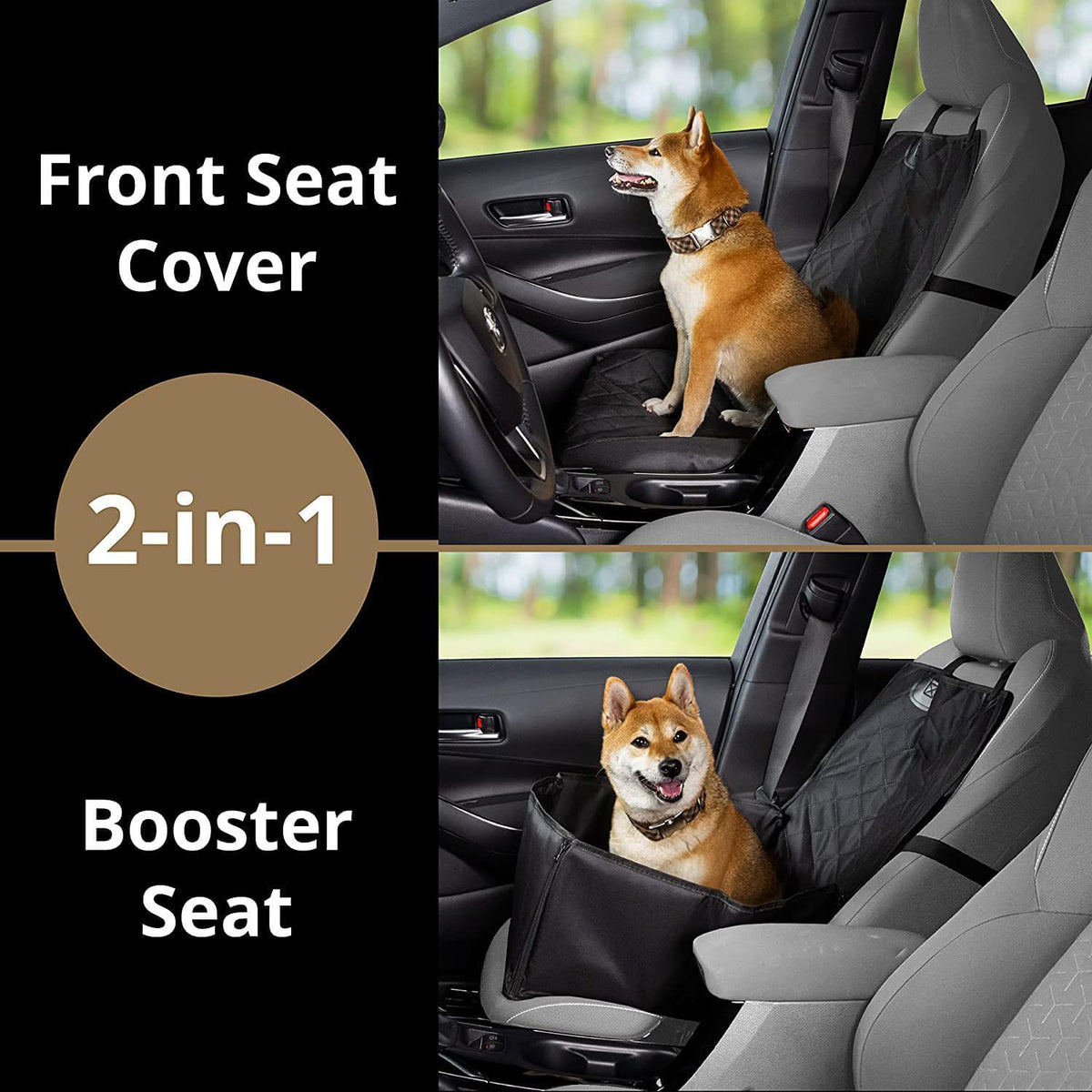 Waterproof 2-in-1 Pet Booster Seat Dog Car Seat Protector O8664
