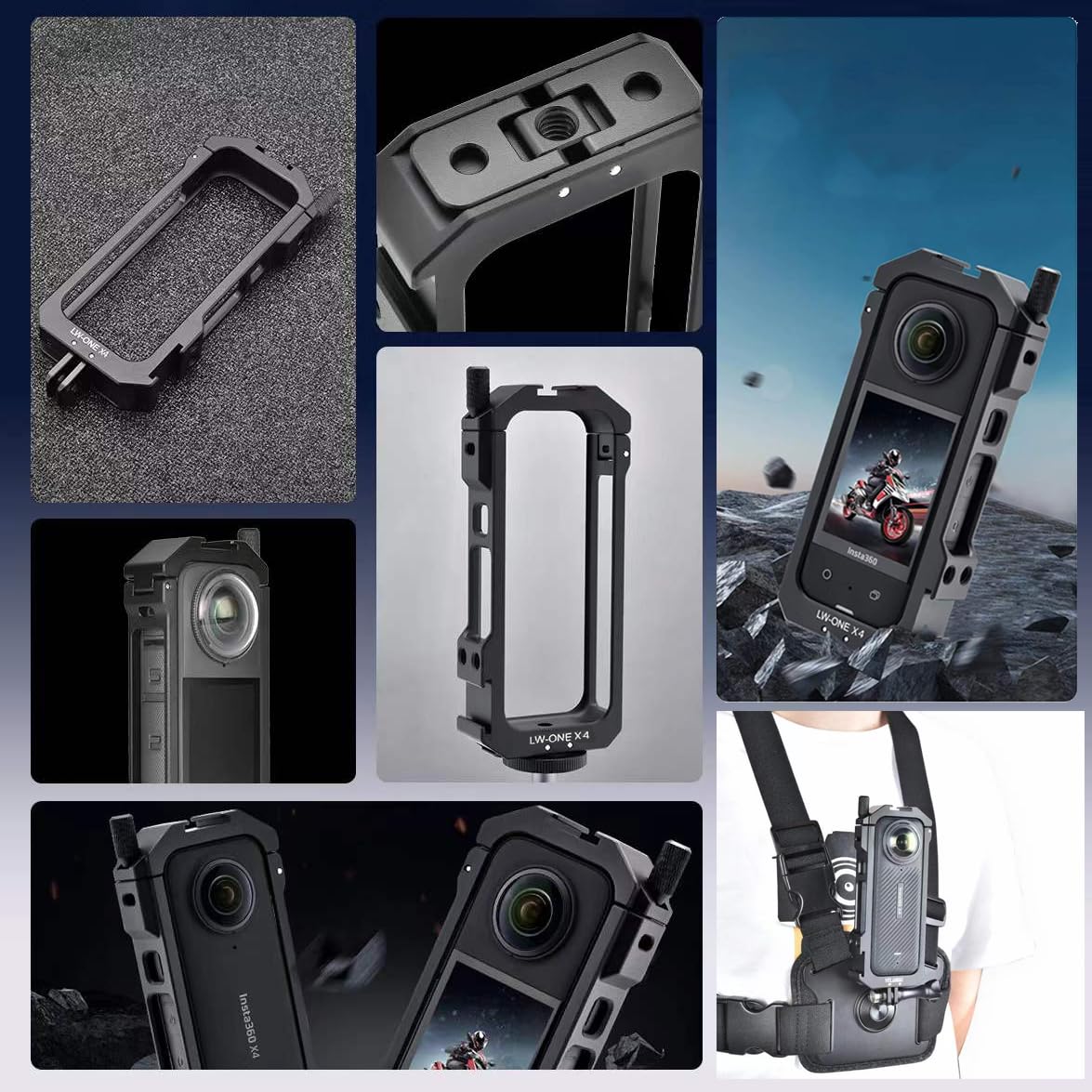 Aluminum Frame Cage Case Bag Glass Lens Guard Set Screen Protector Z53130