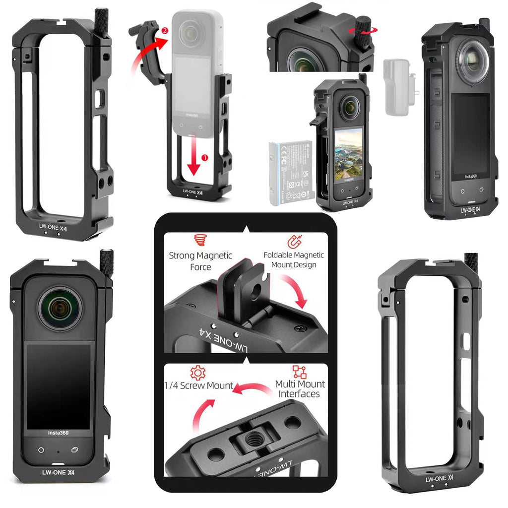 Aluminum Frame Cage Case Bag Glass Lens Guard Set Screen Protector Z53130