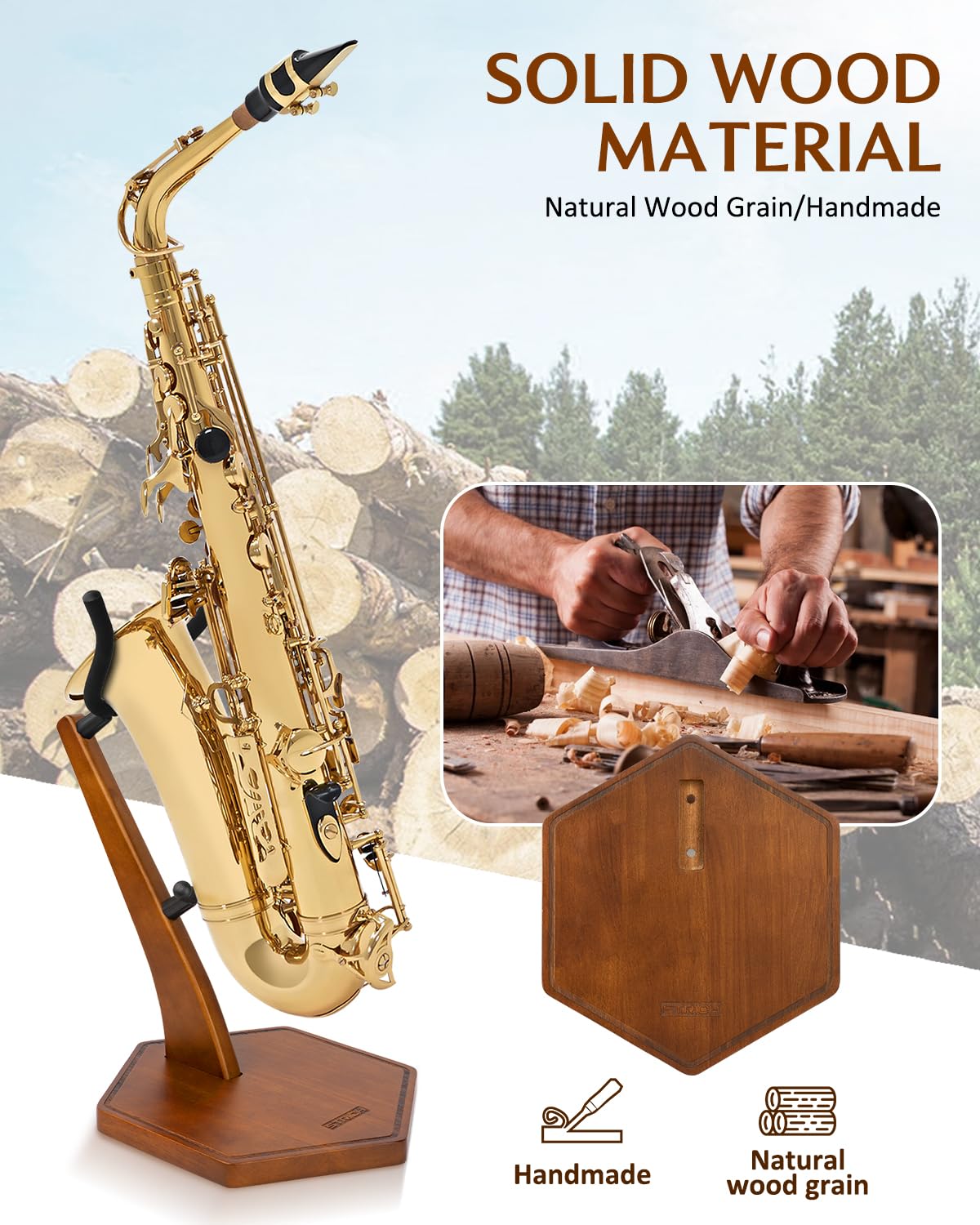 Wooden Saxophone Stand Y22247