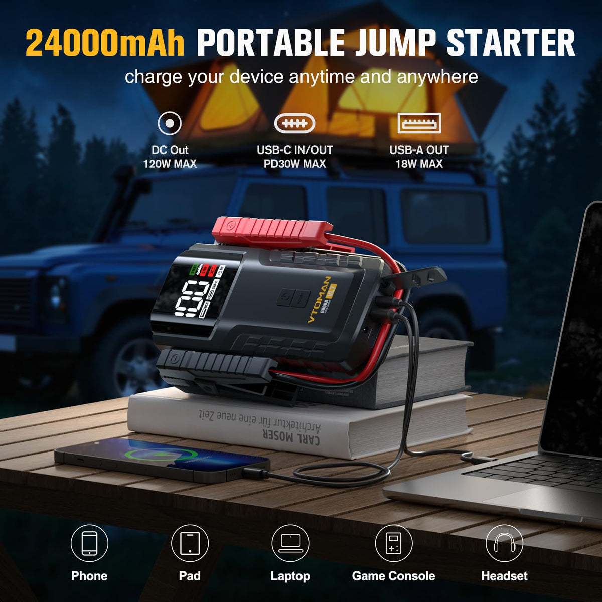 6000A LiFePO4 Portable Jump Starter V28469