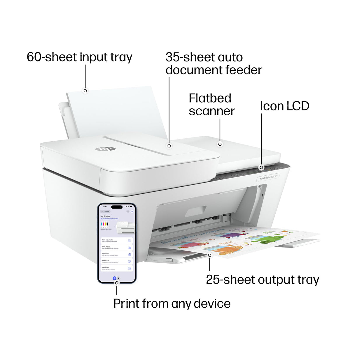 Wireless All-in-One Color Inkjet Printer, Scanner, Copier A61011
