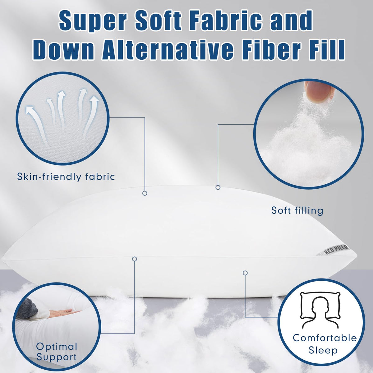 King Size 2 Pack Bed Pillows R964617