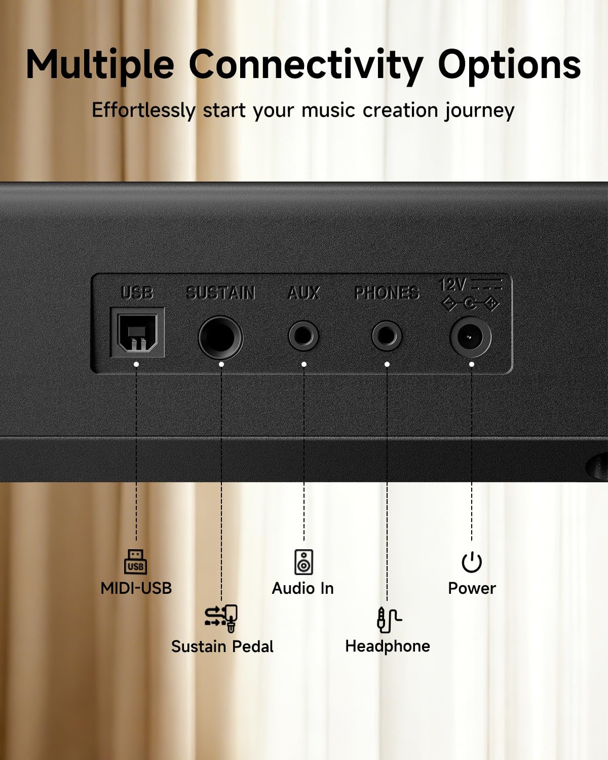 88 Key Semi-Weighted Digital Piano with Carry Bag L2535