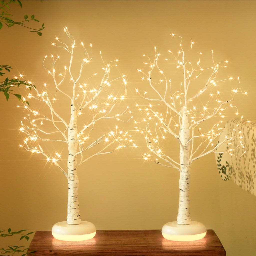 Birch Tree with Lights L46912