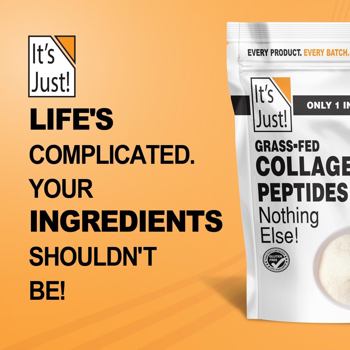 Collagen Peptide Grass-Fed Protein Powder Unflavored 20oz H917365