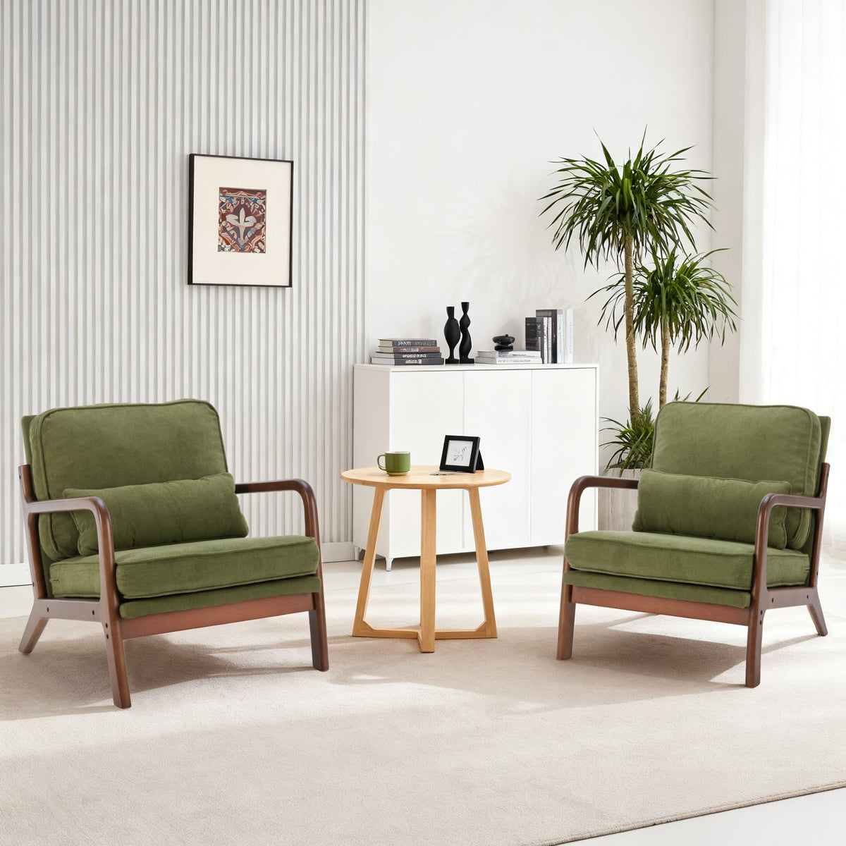 Mid Century Accent Chairs Set of 2 F50675