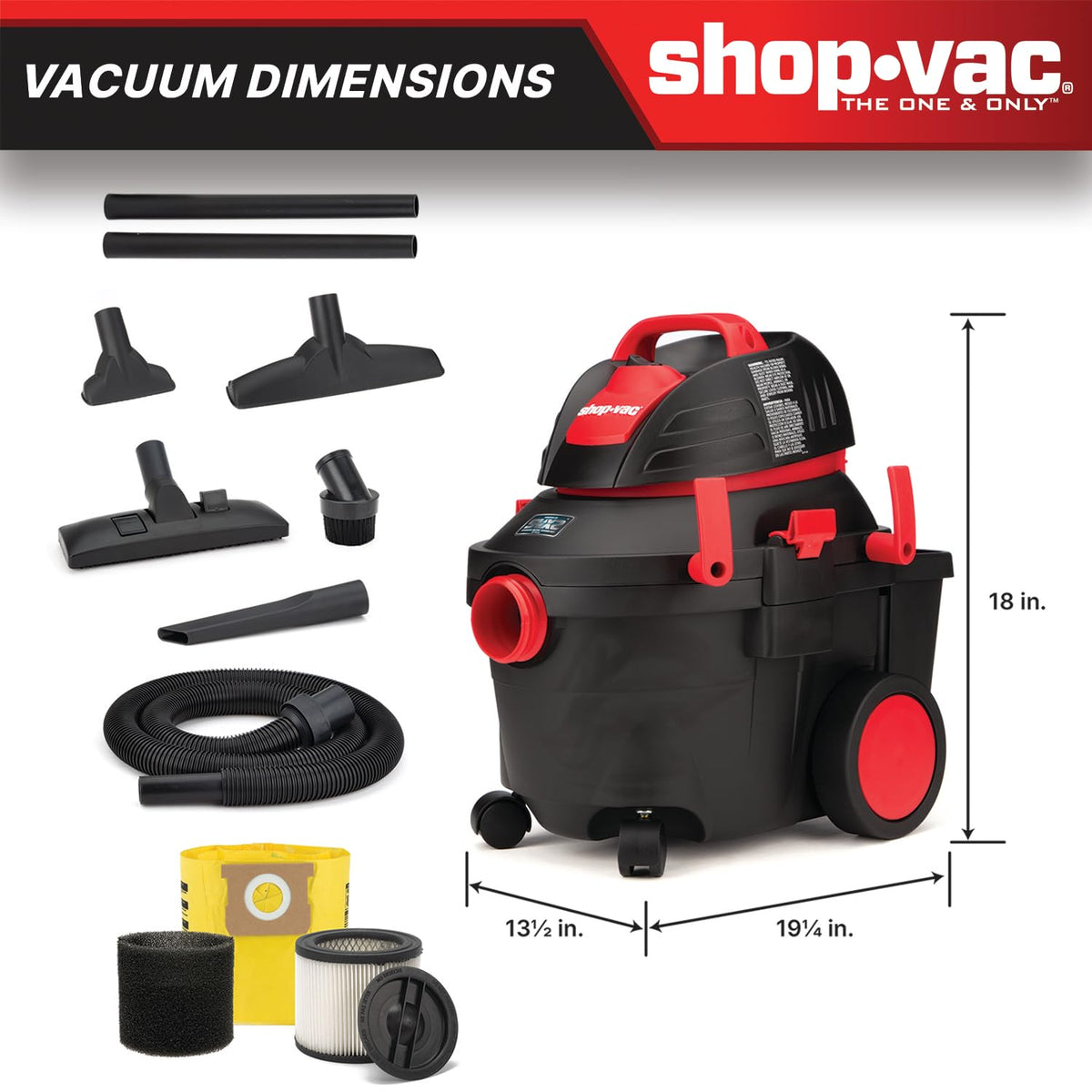 4 Gallon 5.5 Peak HP Wet/Dry Vac with Blower F60284