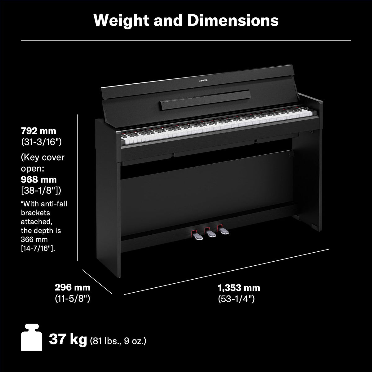 White 88-Key Weighted Digital Piano with 3-Pedal Unit O546