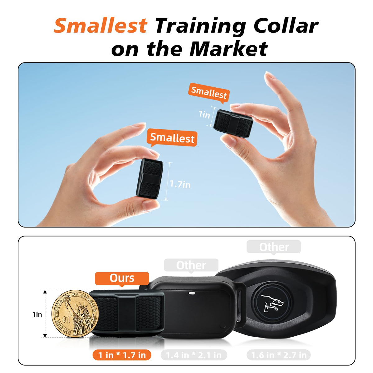 Black Waterproof Rechargeable Cat Training Collar with Remote Z4513