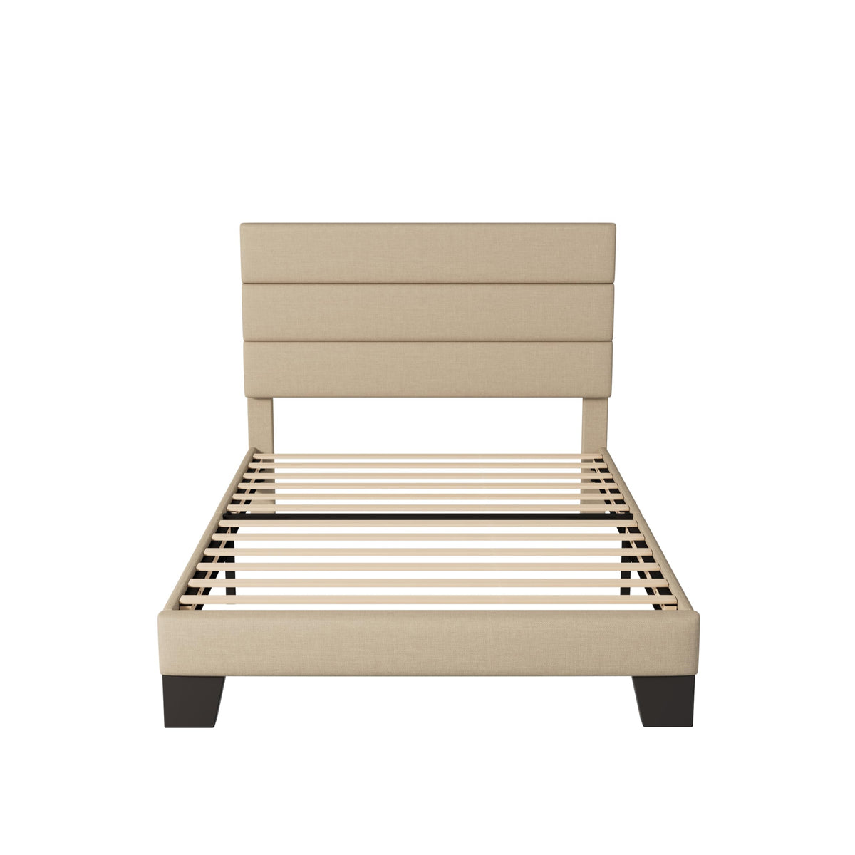 Twin Size Fabric Upholstered Platform Bed Frame B338328