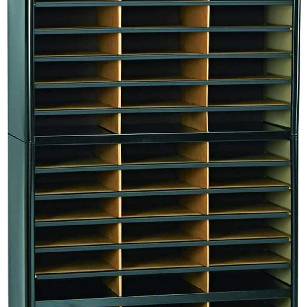 72 Compartment Black Literature Organizer A360217