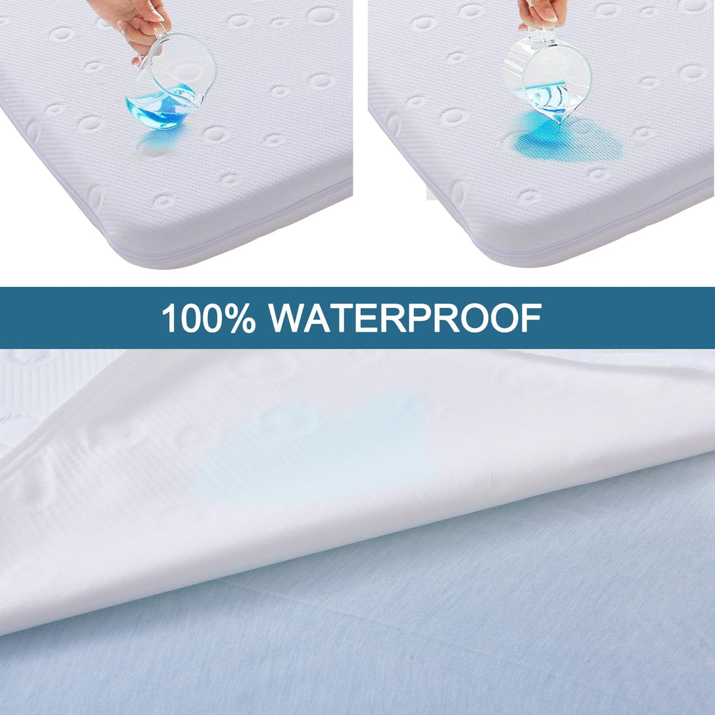 Baby Bassinet Mattress, 42" x 24" x 2" Dual Sided Gel Memory Foam with Removable Cover Y643624