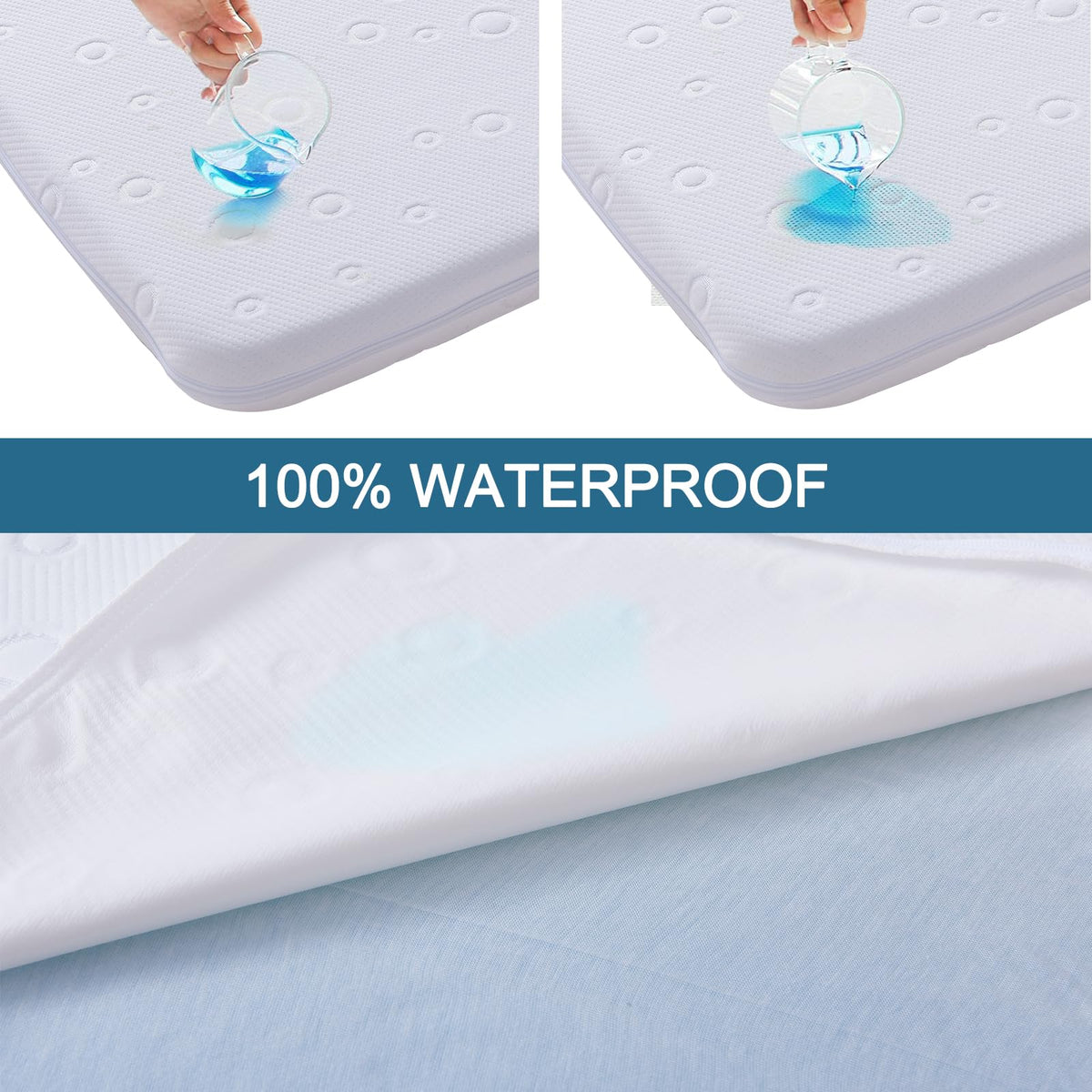 Baby Bassinet Mattress, 42" x 24" x 2" Dual Sided Gel Memory Foam with Removable Cover Y643624