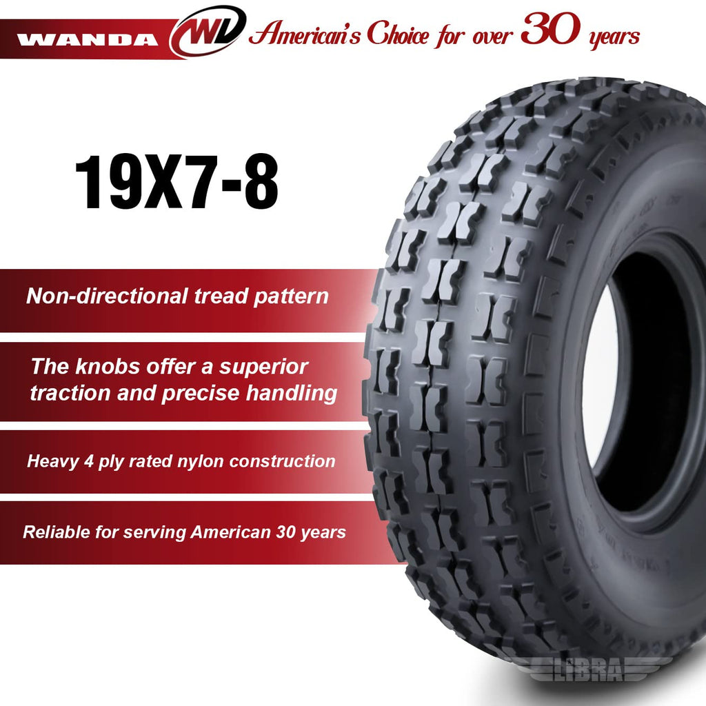 2 New Sport ATV Tires 19x7-8 4PR Z23781