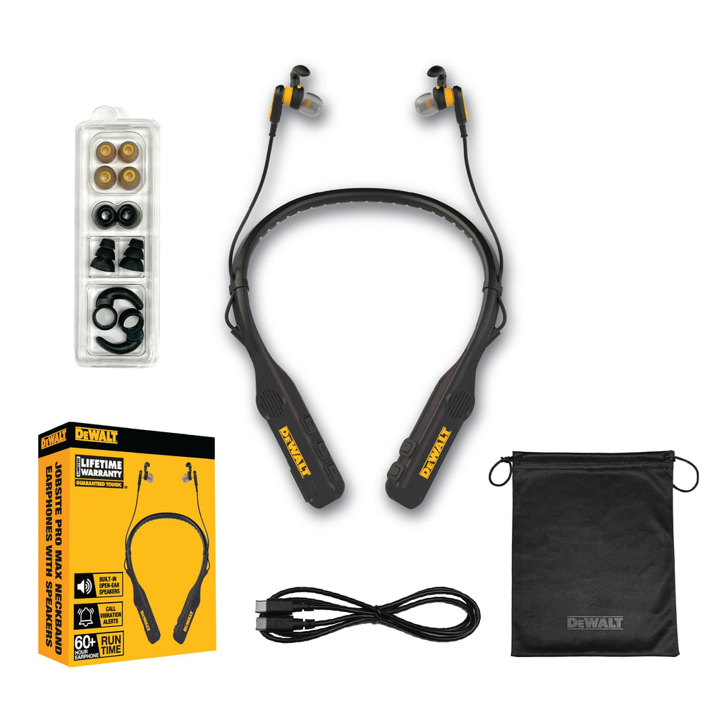 Black 2-in-1 Neckband Bluetooth Headphones D980