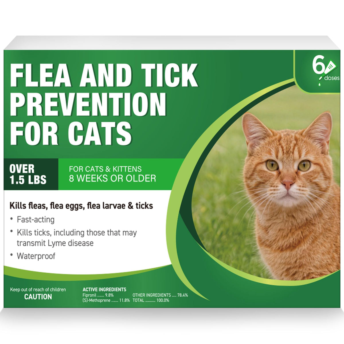 Cat Flea and Tick Treatment 6-Month Supply X3935