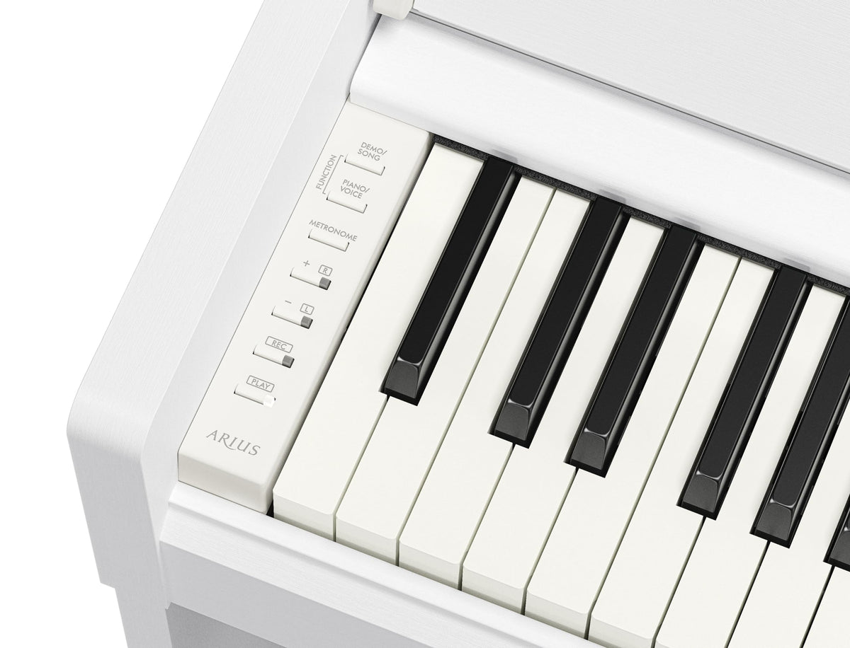 White 88-Key Weighted Digital Piano with 3-Pedal Unit O546