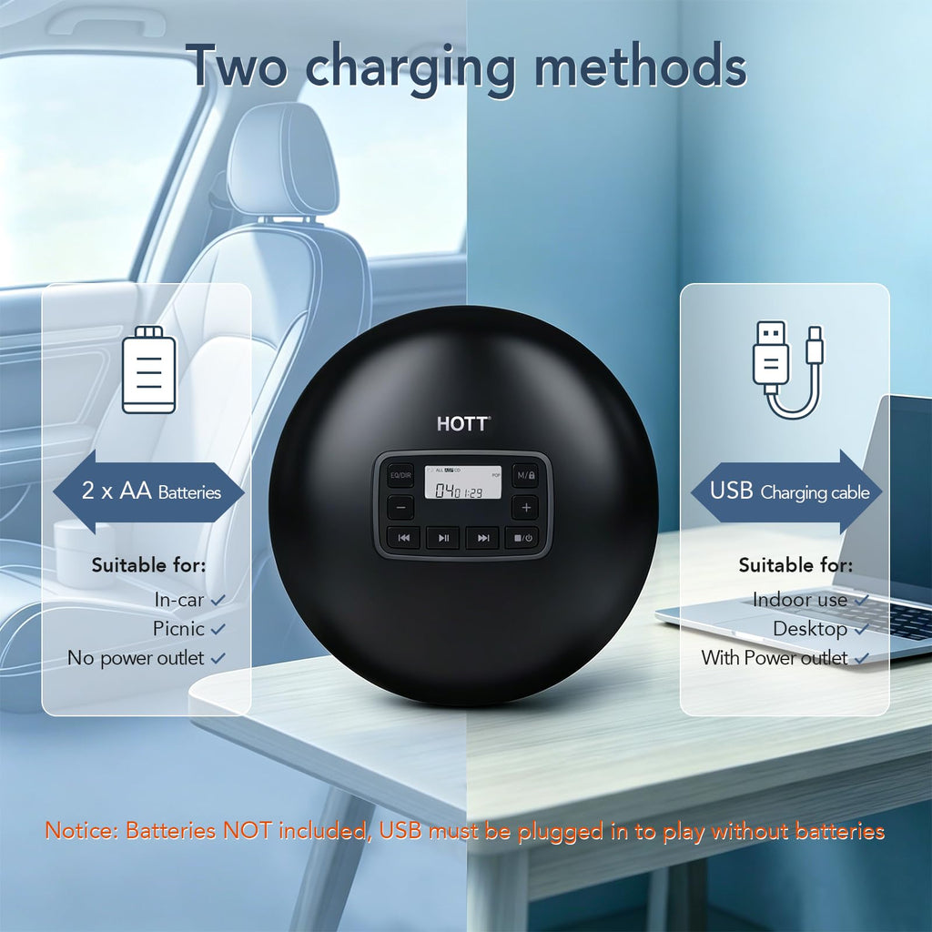 Portable CD Player with Anti-Skip Protection R126192