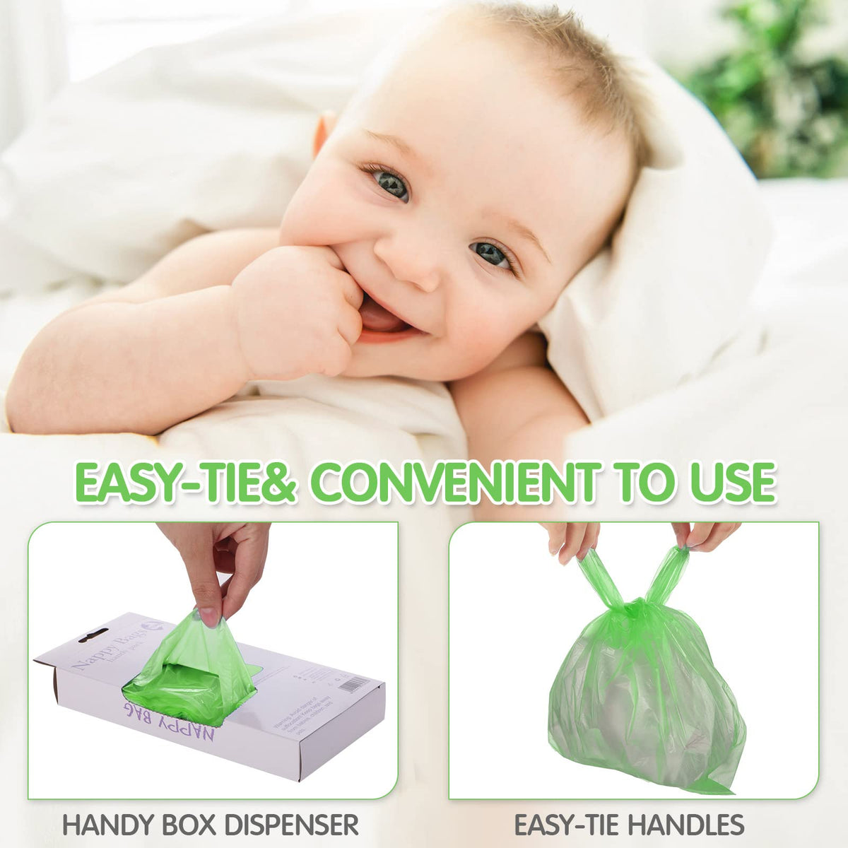 1600 Count Scented Disposable Diaper Bags W583112