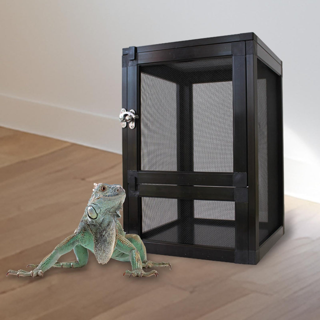 Black Aluminum Alloy Mesh Screen Habitat Cage F25945