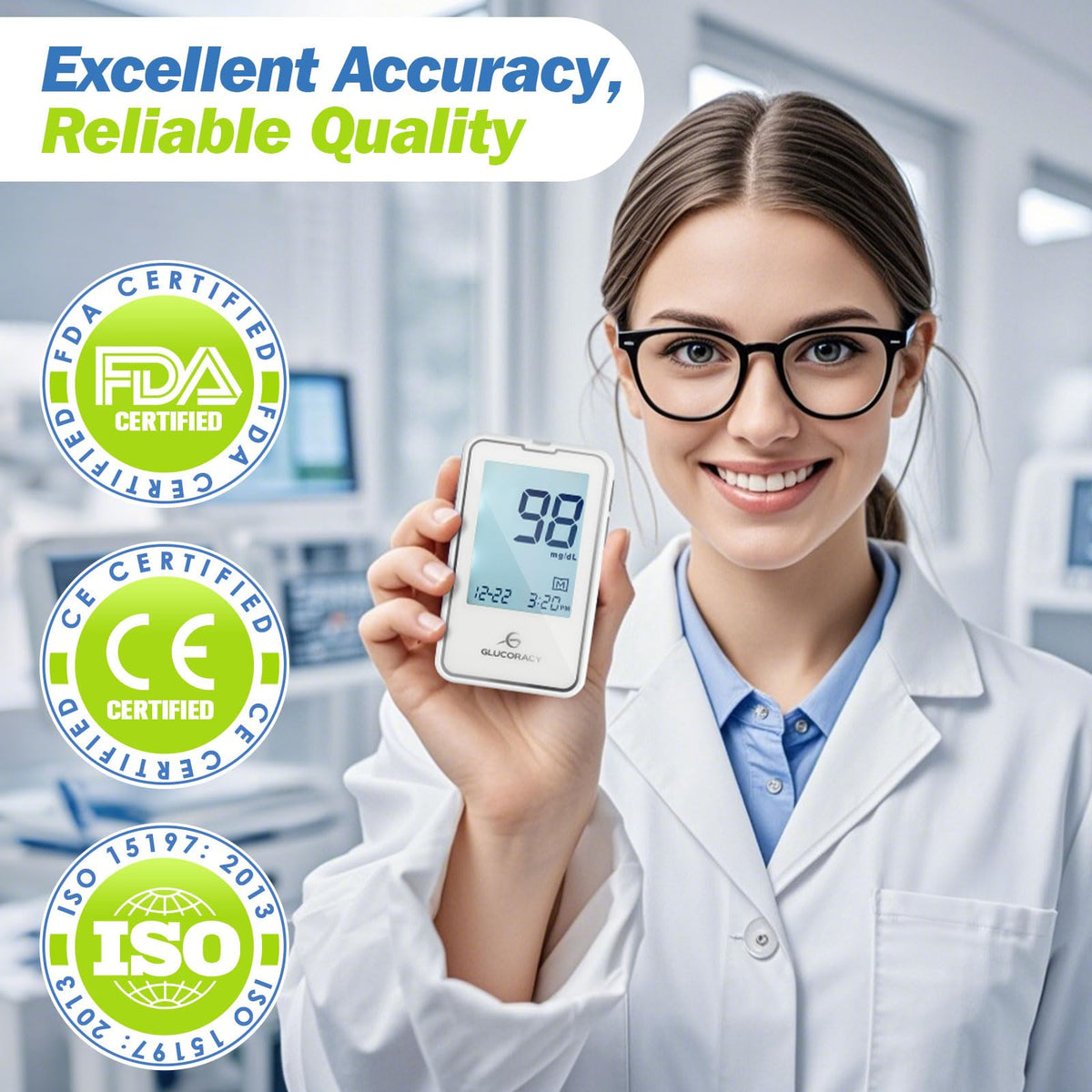 Blood Glucose Monitor Kit with 50 Test Strips M5681
