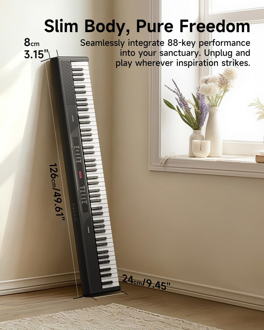 88 Key Semi-Weighted Digital Piano with Carry Bag L2535