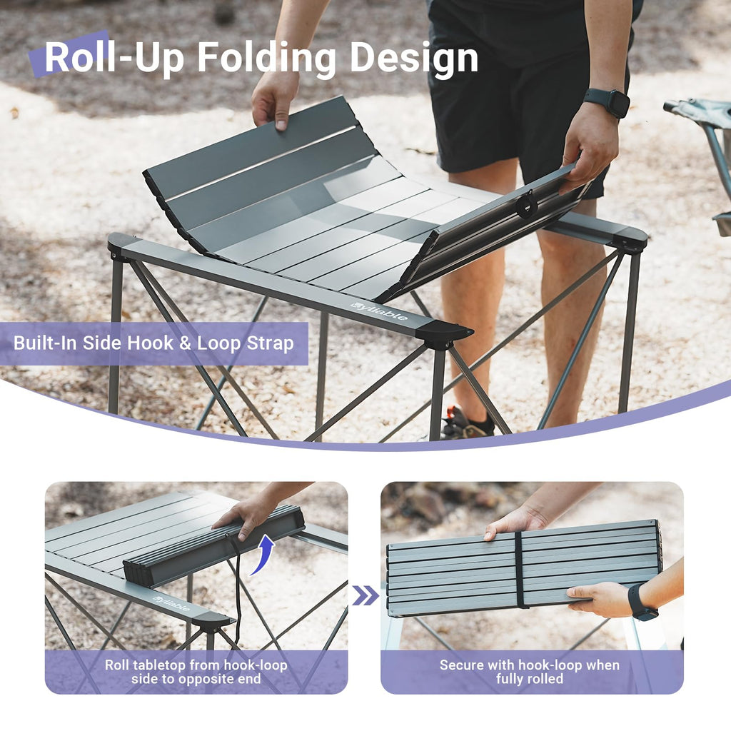 Camping Square Folding Aluminum Table A5141