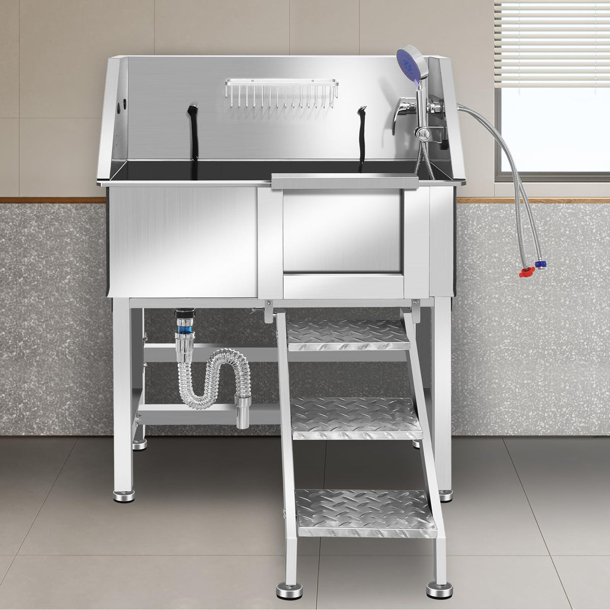 Stainless Steel Dog Washing Station Y563