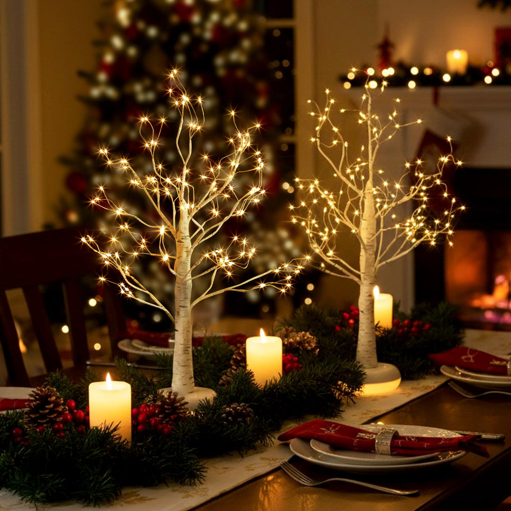 Birch Tree with Lights L46912