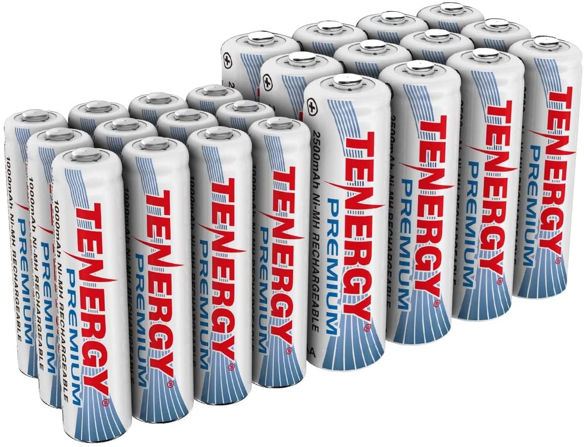 12xAA and 12xAAA Rechargeable Batteries, 24 Pack Q808