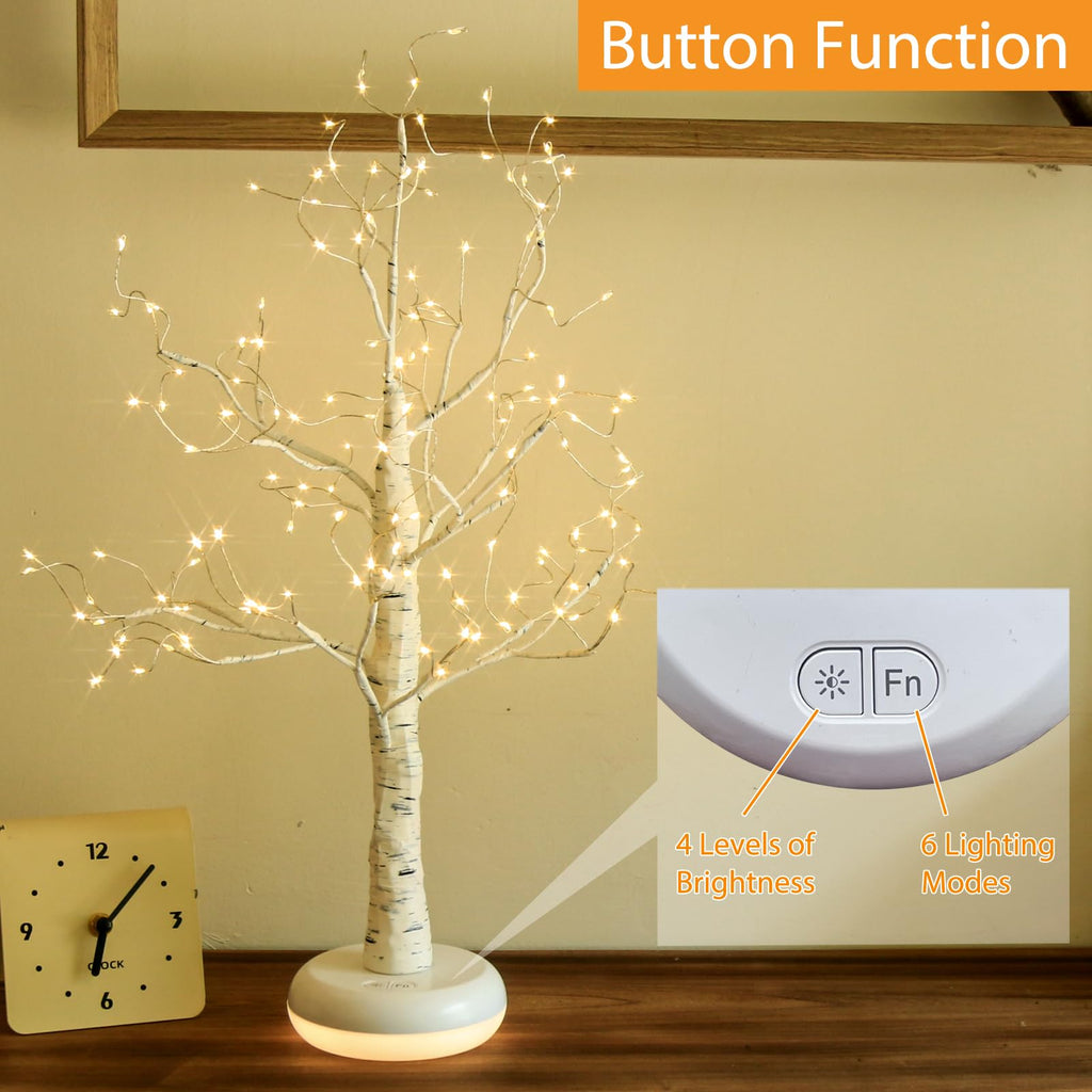 Birch Tree with Lights L46912
