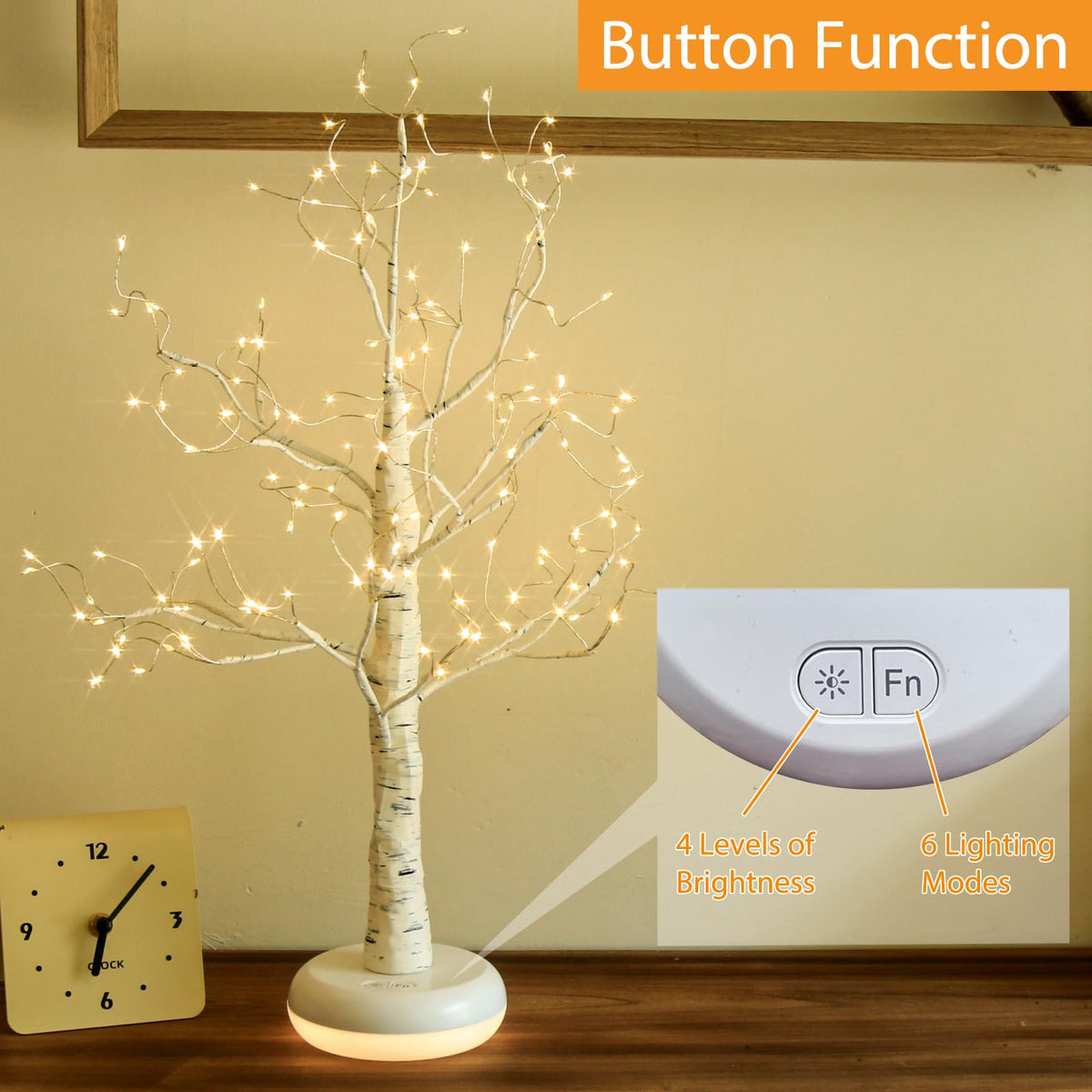 Birch Tree with Lights L46912