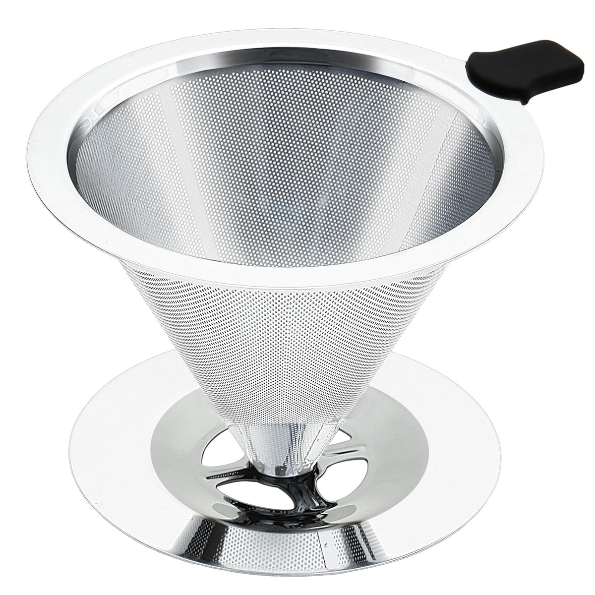 Pour Over Coffee Dripper with Reusable Stainless Steel Filter Q585