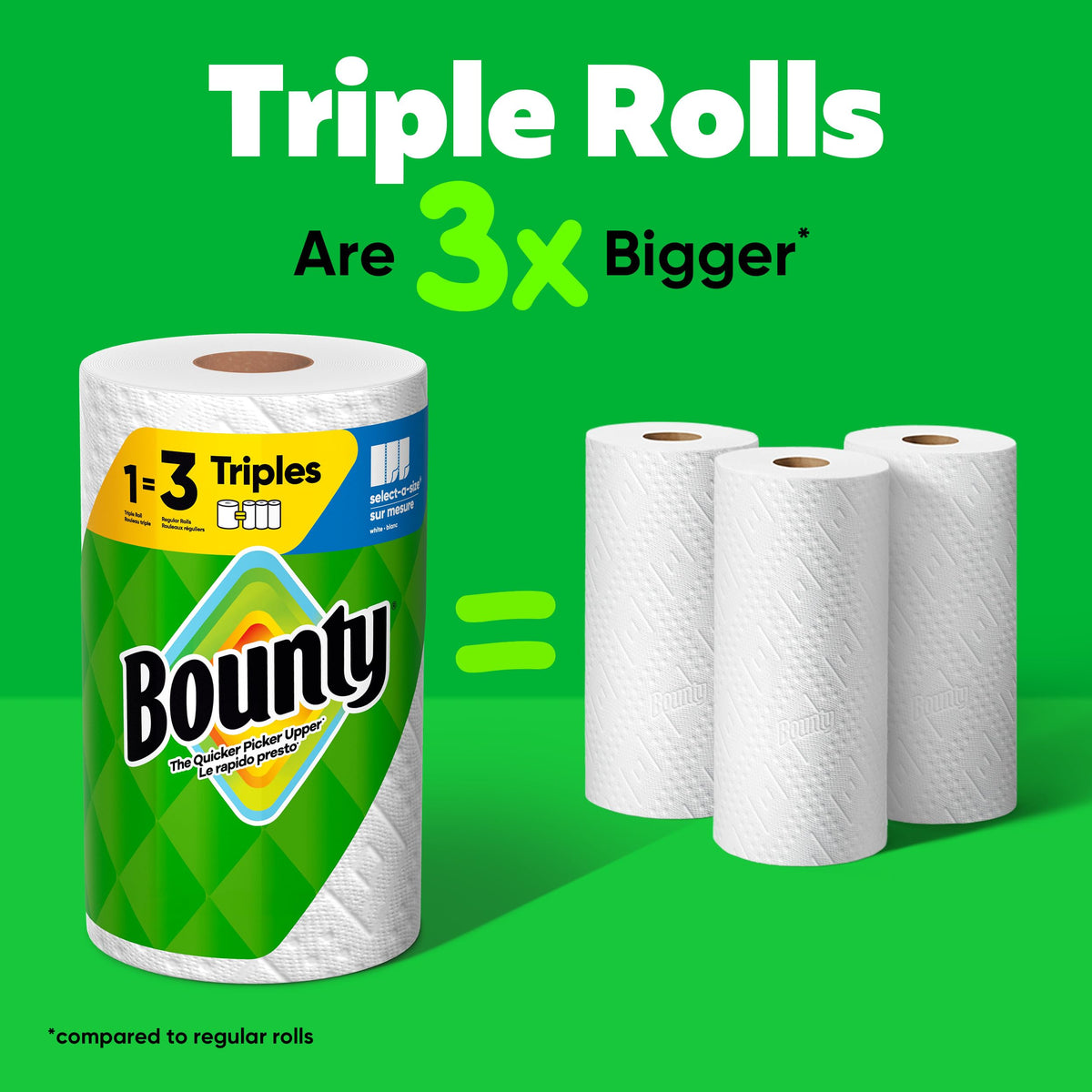 White Paper Towels, 8 Triple Rolls M35379