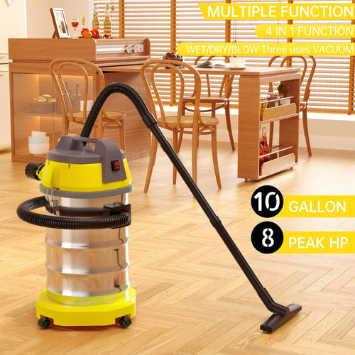 10 Gallon 8 Peak Hp Wet/Dry Shop Vacuum with Attachments K174