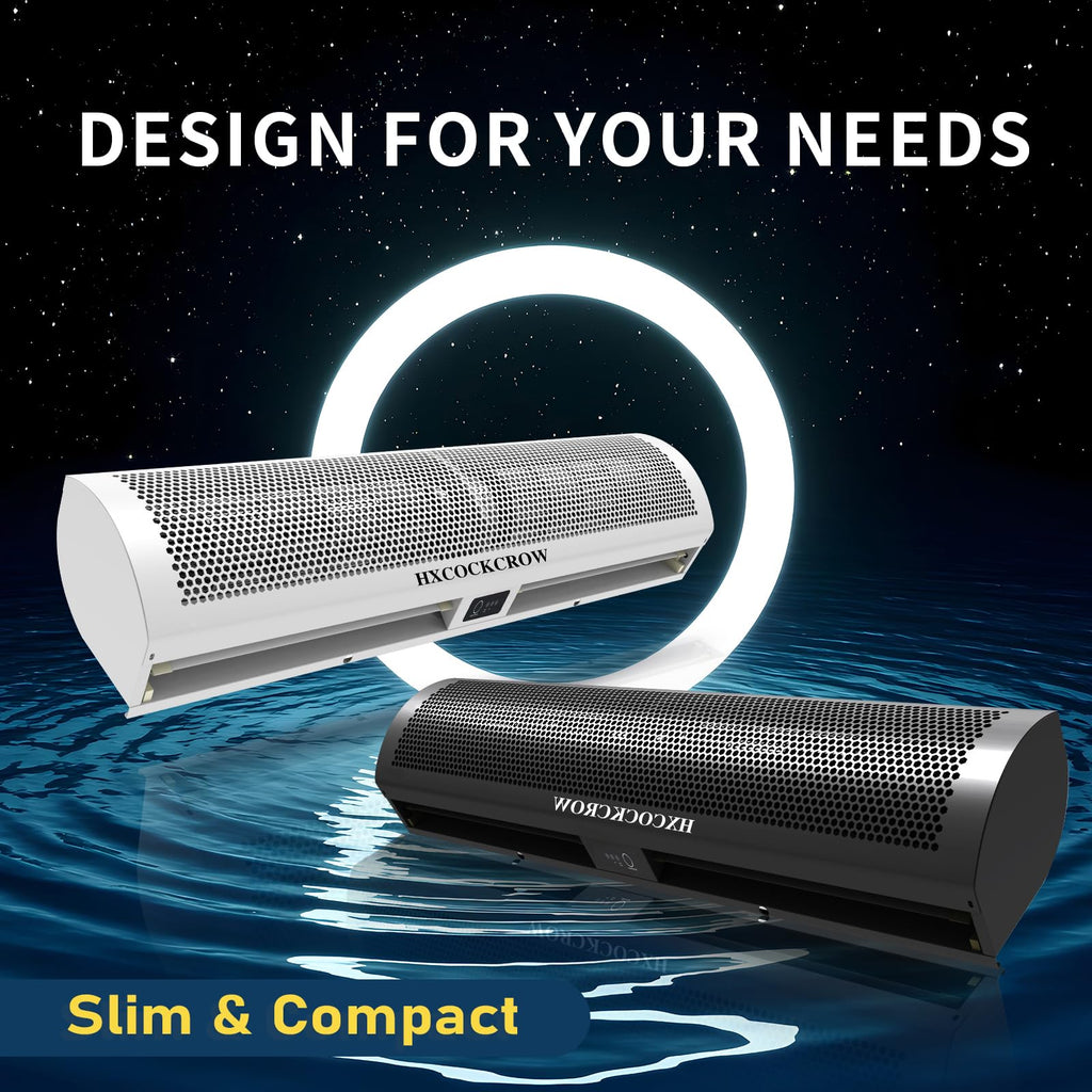 36 Inch Matte Black Wall Mounted Air Curtain R671871