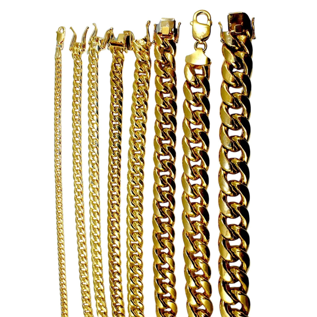 14K Yellow Gold Miami Cuban Chain V2298